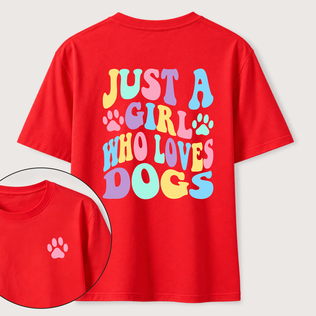 PetTaxClub The Girl Who Loves Dogs Classic T-Shirt（Two Sided Print）
