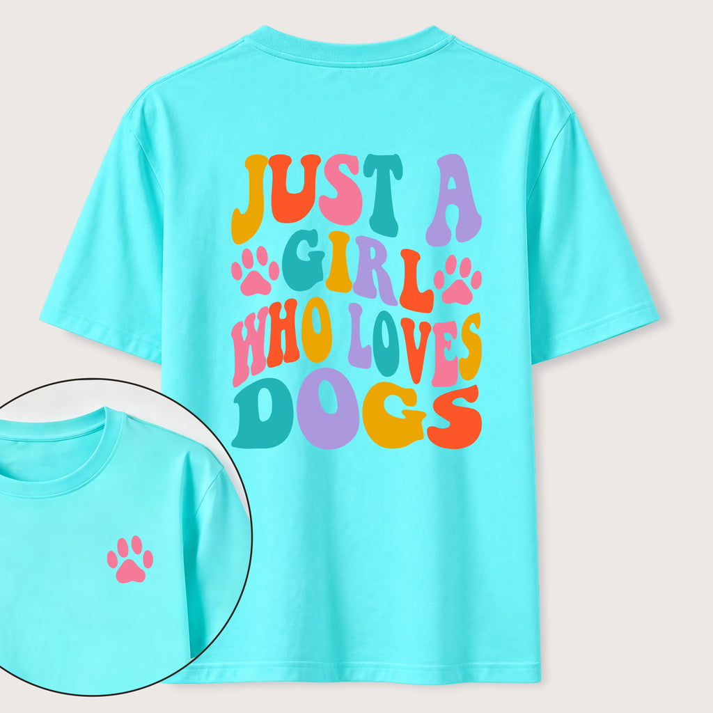 PetTaxClub The Girl Who Loves Dogs Classic T-Shirt（Two Sided Print）