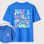 PetTaxClub The Girl Who Loves Dogs Classic T-Shirt（Two Sided Print）