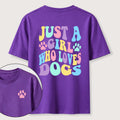 PetTaxClub The Girl Who Loves Dogs Classic T-Shirt（Two Sided Print）