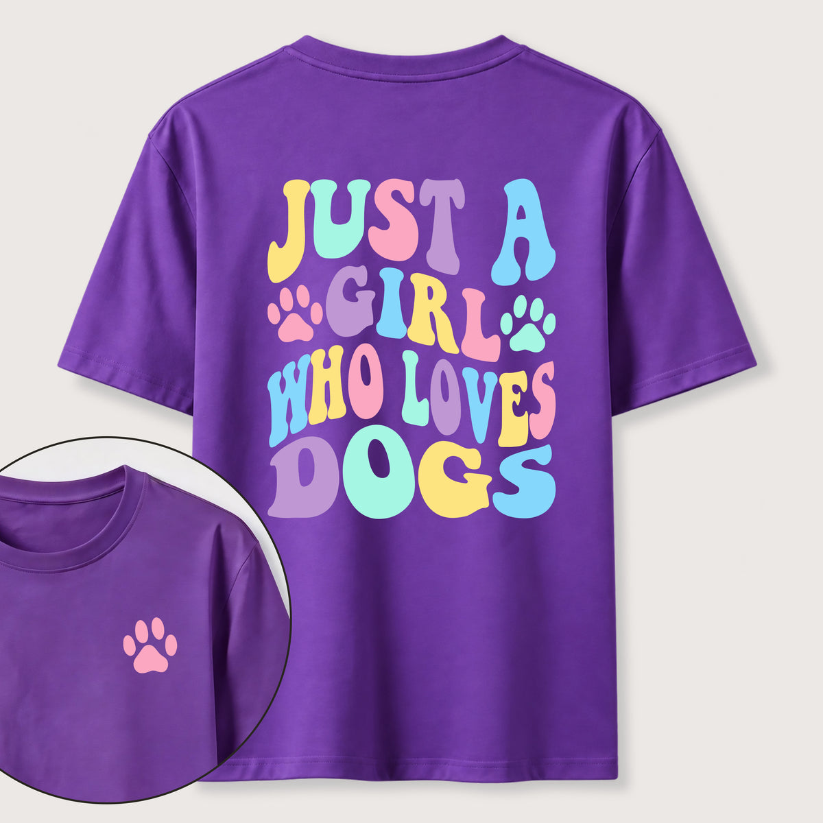 PetTaxClub The Girl Who Loves Dogs Classic T-Shirt（Two Sided Print）