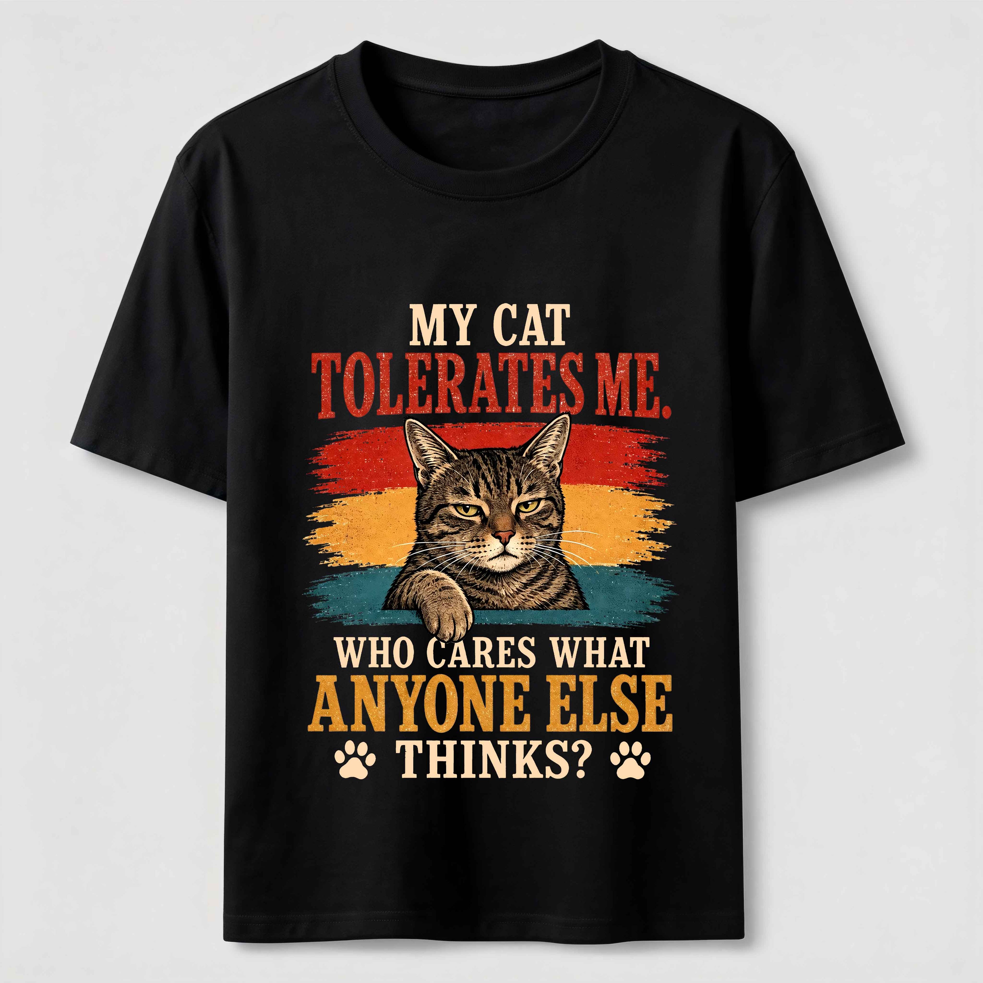 Cat Approved Human Vintage Funny Cat Owner Tee