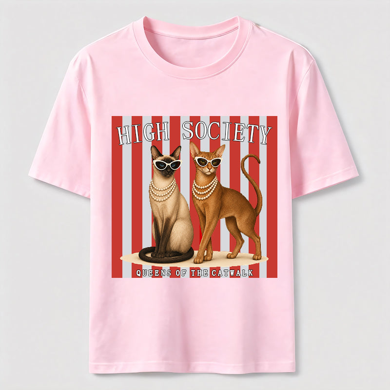 PetTaxClub High Society Cat Chic Catwalk Classic T-Shirt