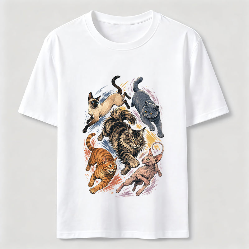 Cat Chase Squad Graphic Tee