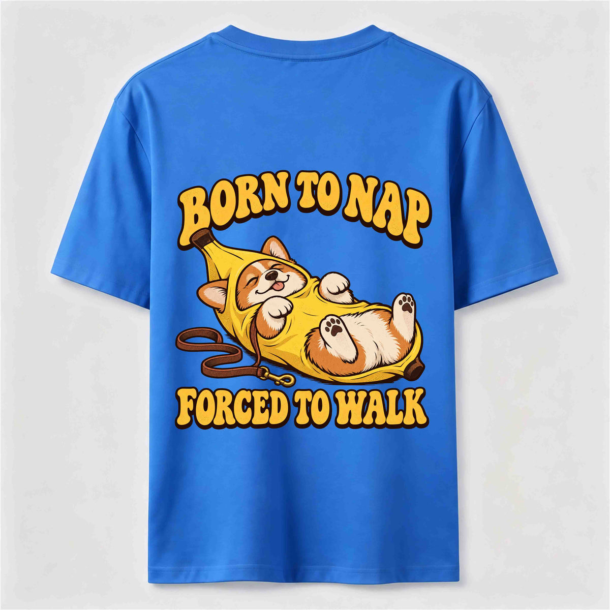 PetTaxClub Born to Nap Corgi Classic T Shirt （Two Sided Print）