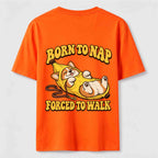 PetTaxClub Born to Nap Corgi Classic T Shirt （Two Sided Print）