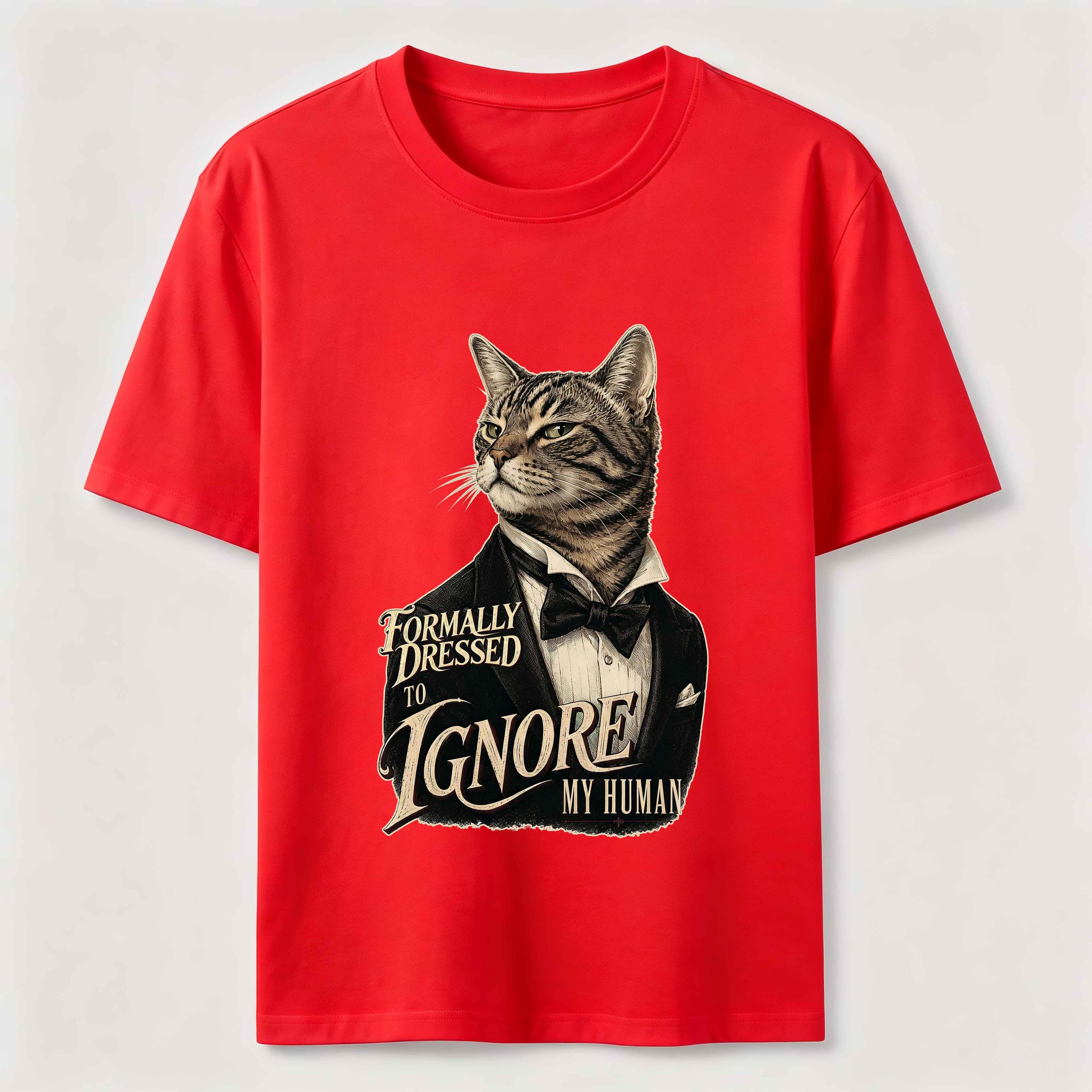 Dressed To Ignore My Human Cat T-Shirt