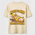 PetTaxClub Born to Nap Corgi Classic T Shirt （Two Sided Print）