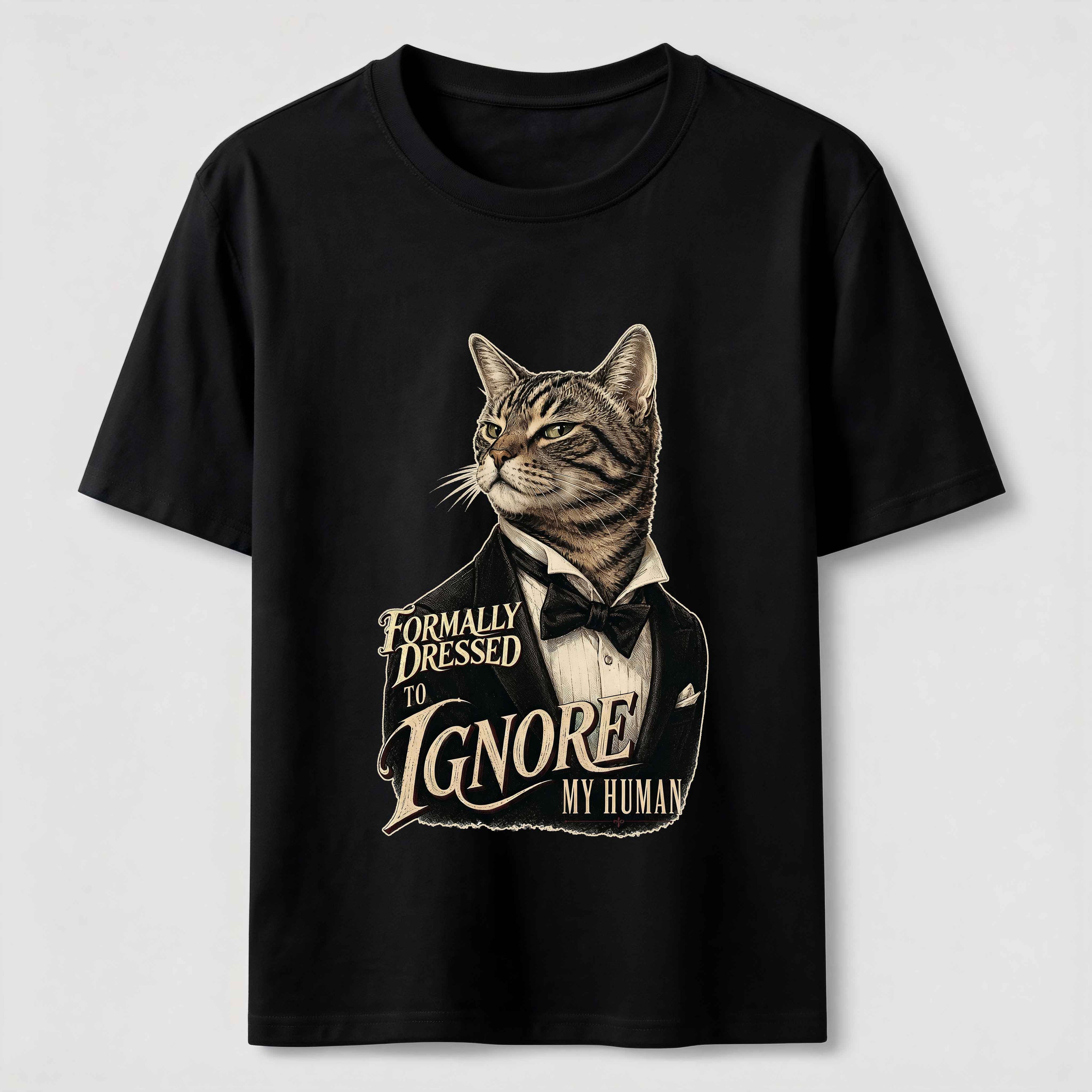 Dressed To Ignore My Human Cat T-Shirt