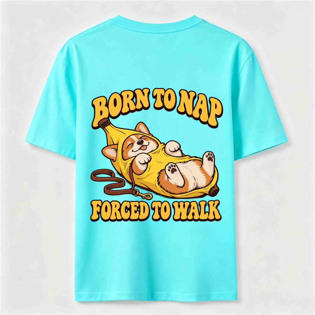 PetTaxClub Born to Nap Corgi Classic T Shirt （Two Sided Print）