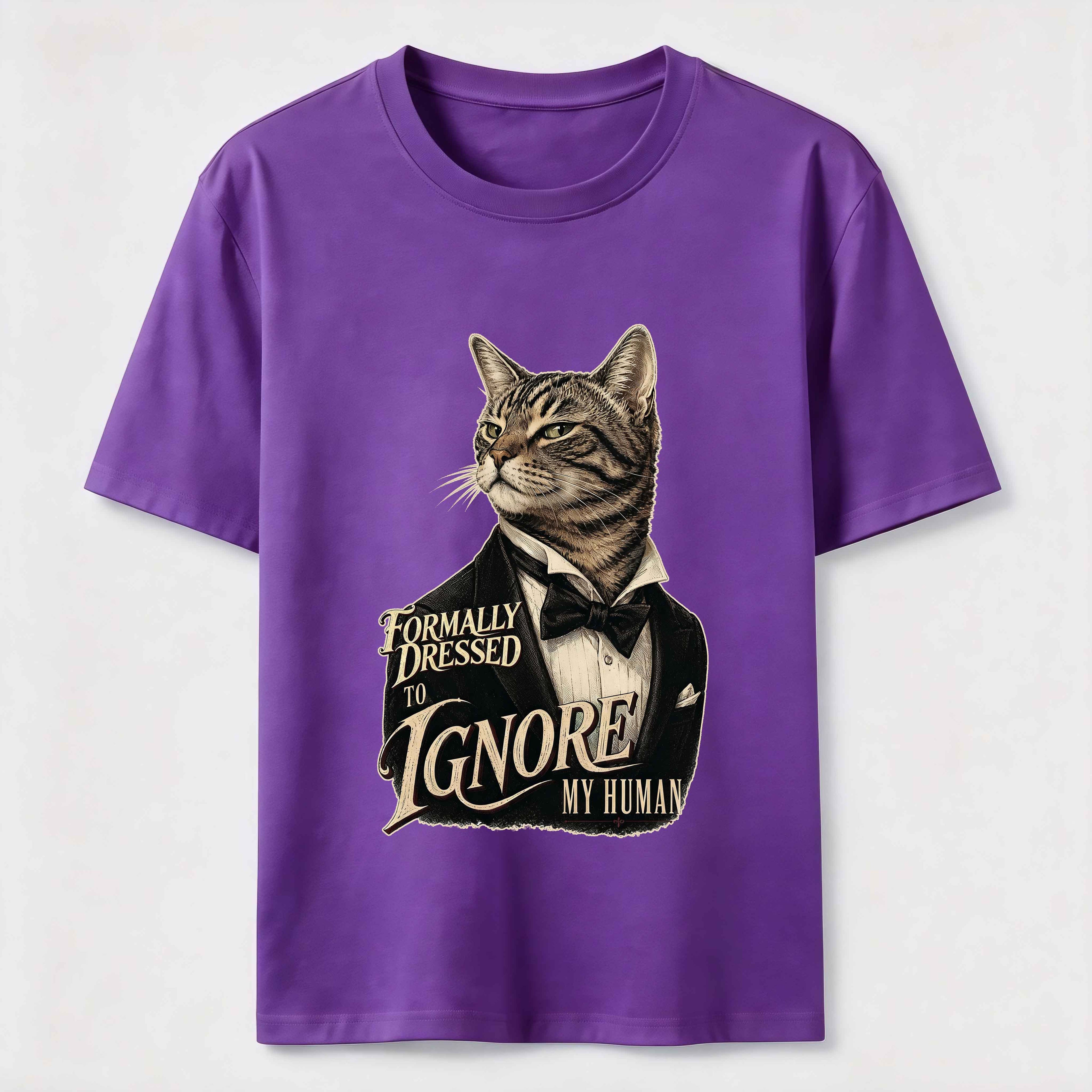 Dressed To Ignore My Human Cat T-Shirt