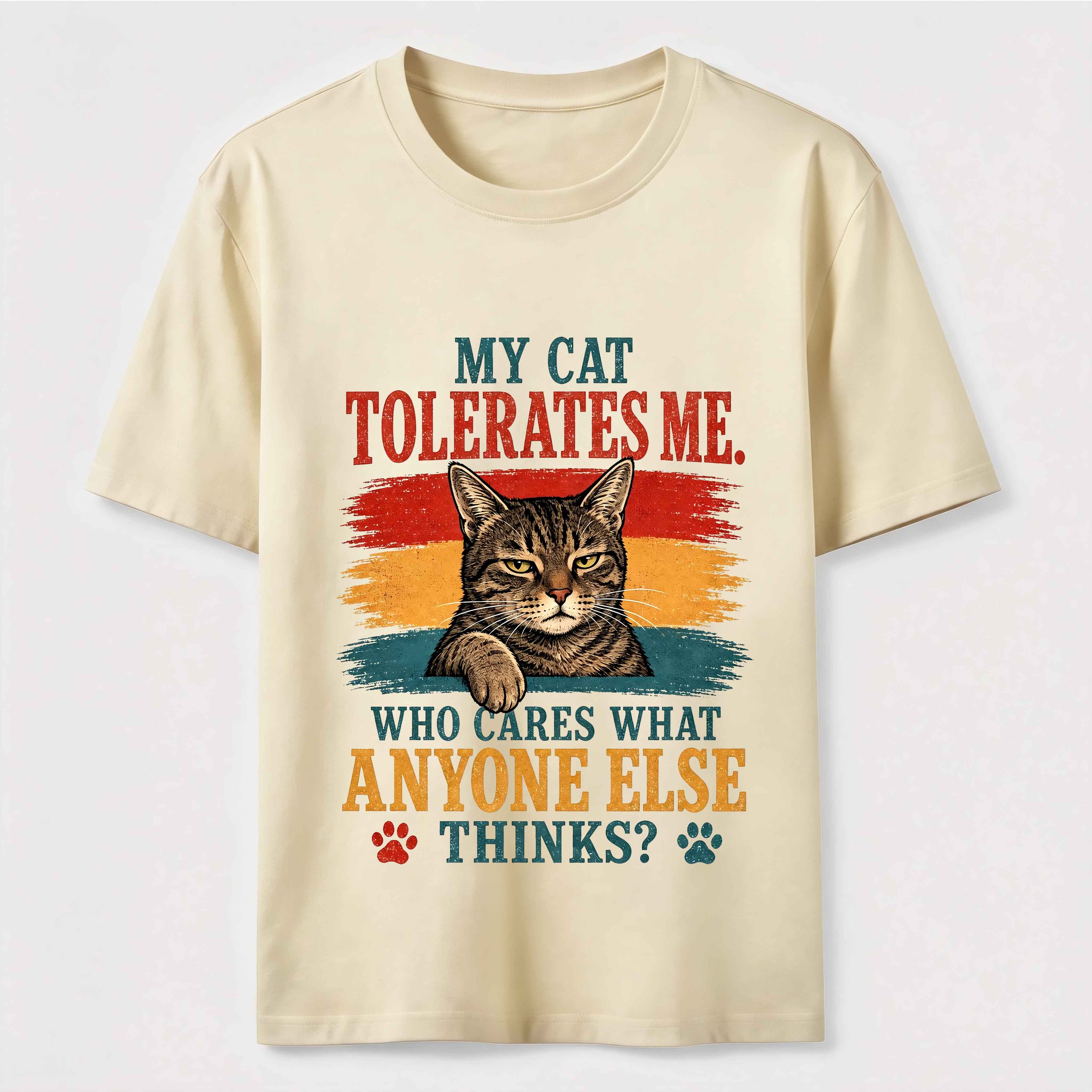 Cat Approved Human Vintage Funny Cat Owner Tee