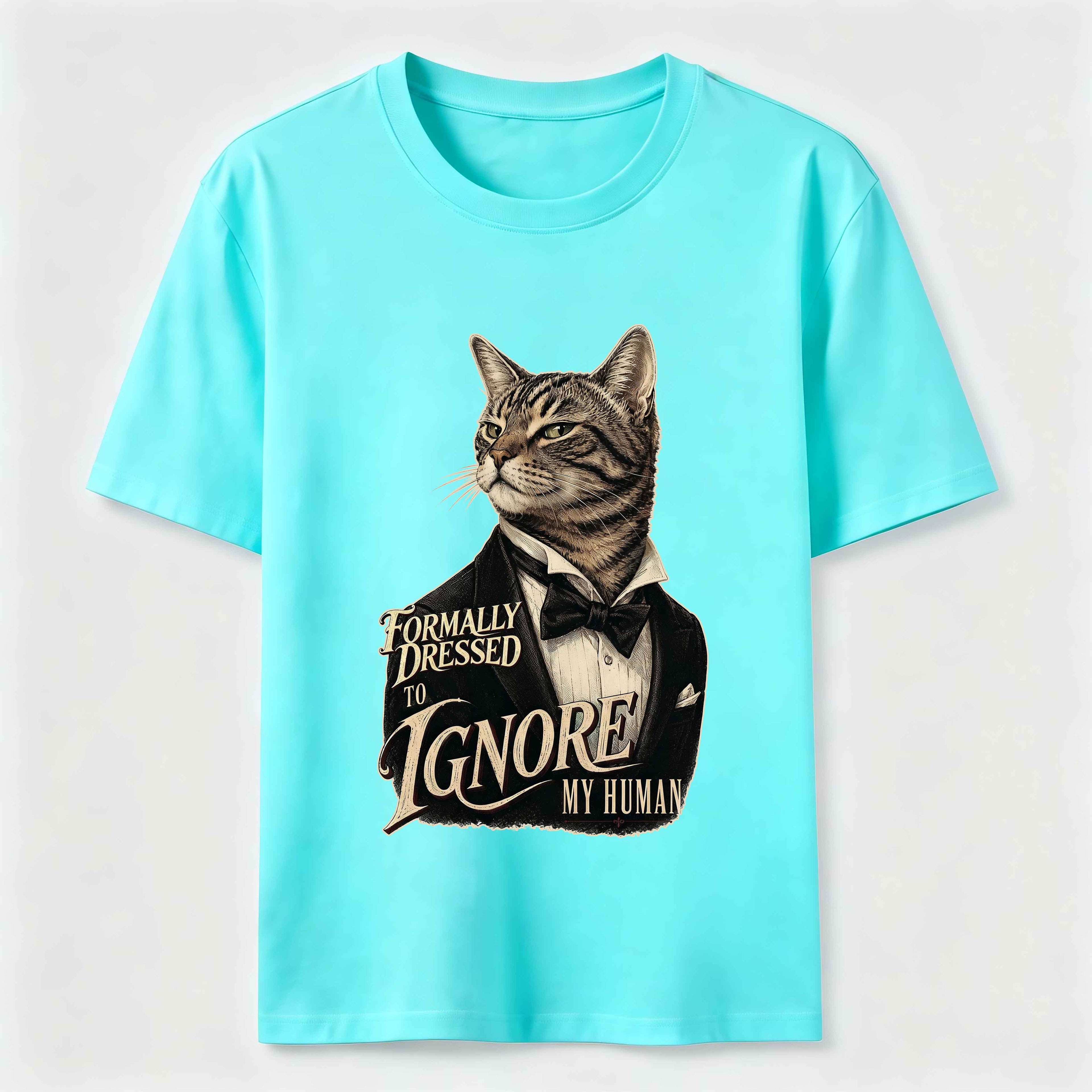 Dressed To Ignore My Human Cat T-Shirt