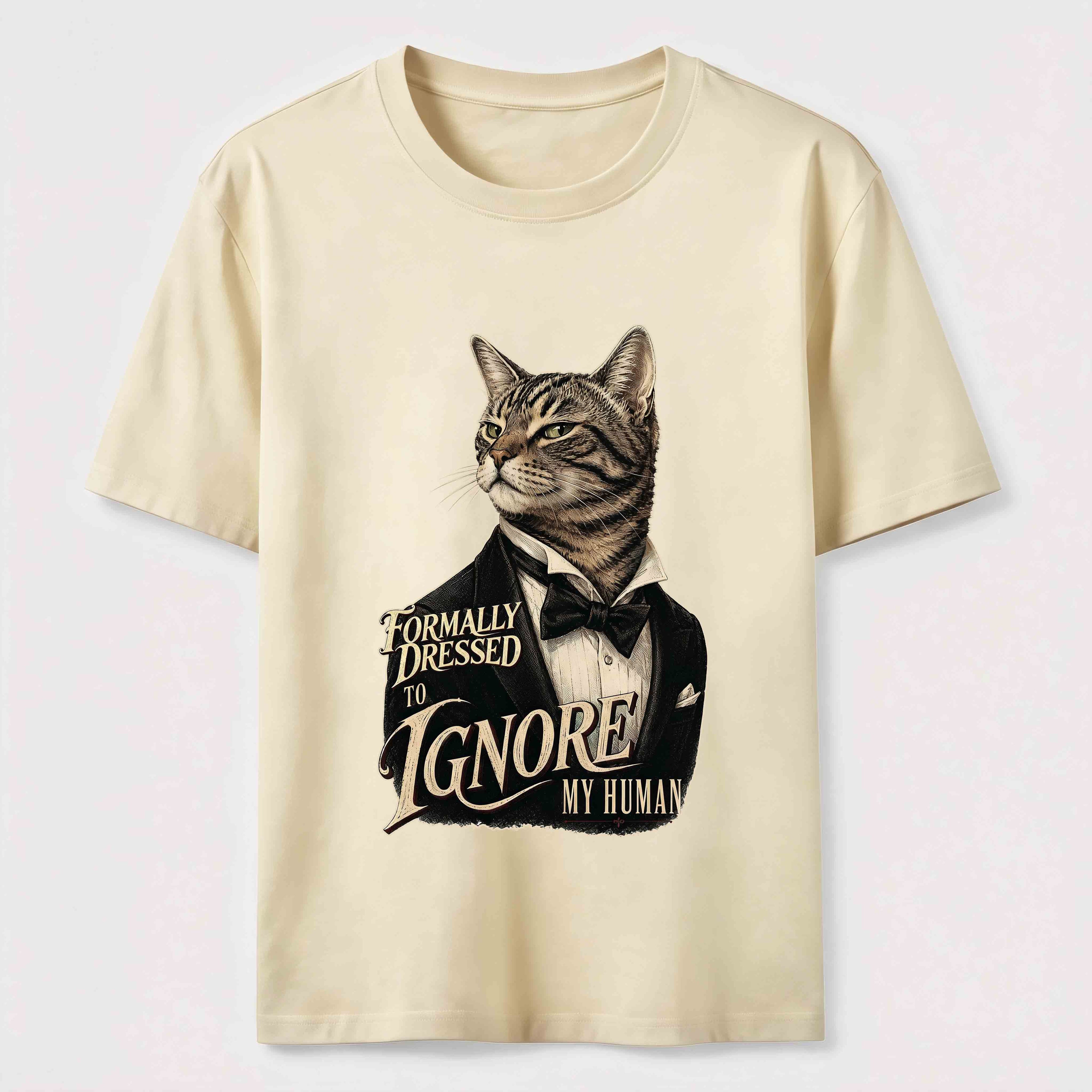 Dressed To Ignore My Human Cat T-Shirt
