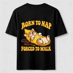 PetTaxClub Born to Nap Corgi Classic T Shirt （Two Sided Print）