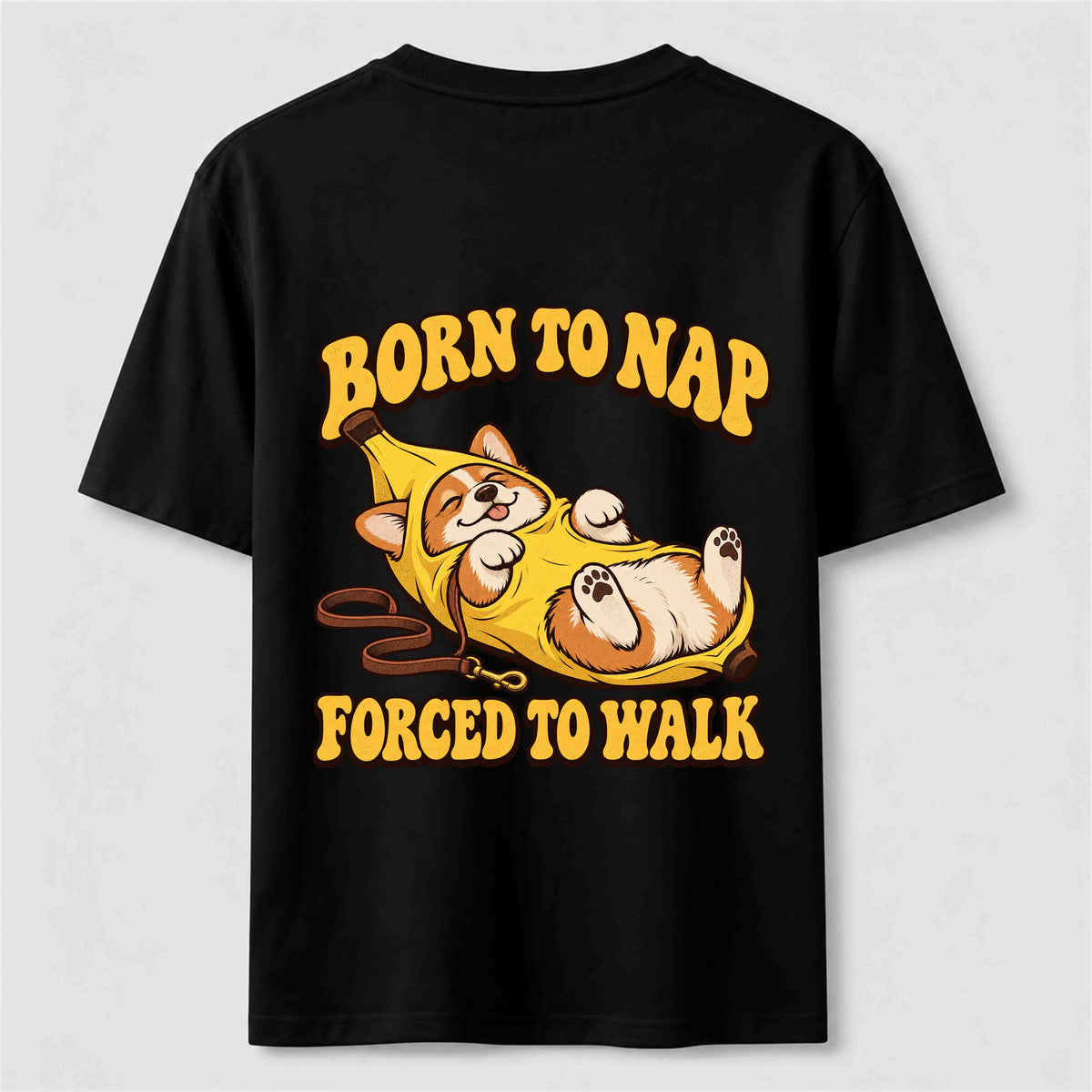 PetTaxClub Born to Nap Corgi Classic T Shirt （Two Sided Print）