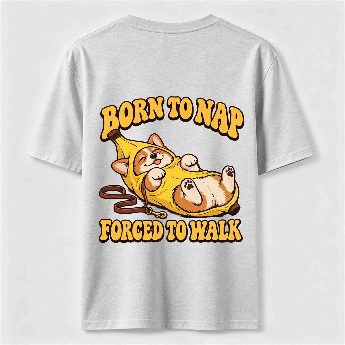 PetTaxClub Born to Nap Corgi Classic T Shirt （Two Sided Print）